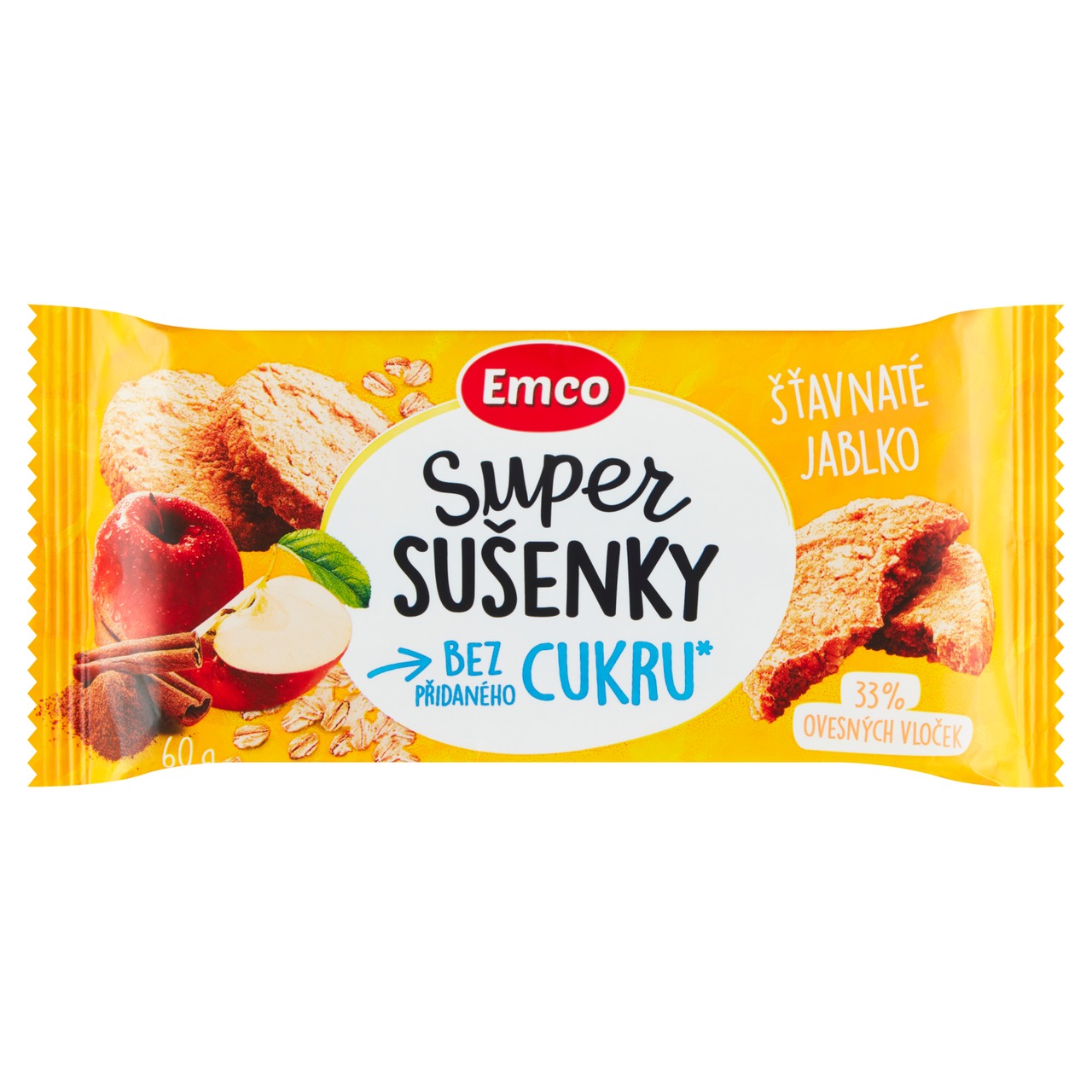 Levně Emco Super sušenky Šťavnaté jablko 60 g