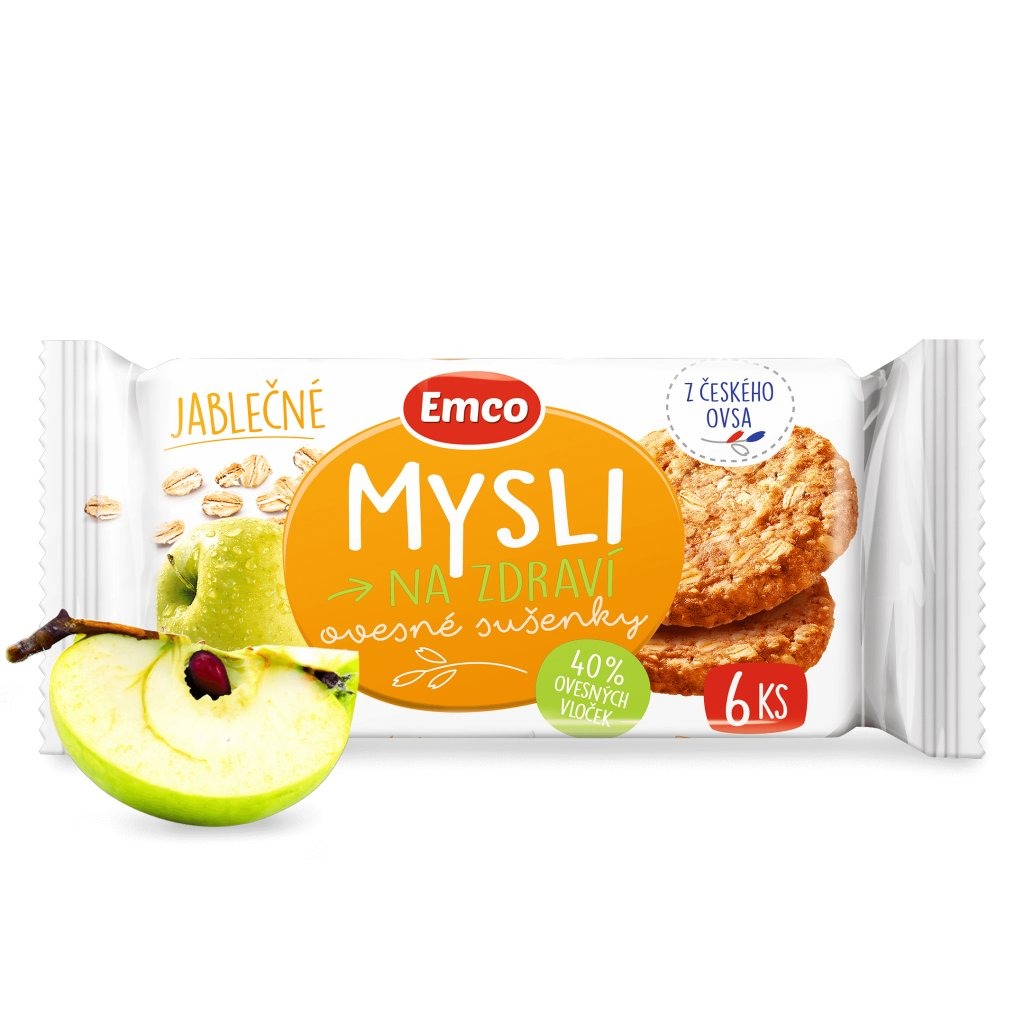 Levně Emco ovesné sušenky Jablečné 60 g