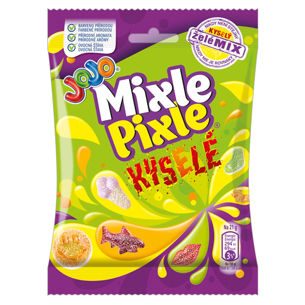JOJO Mixle Pixle kyselé bonbóny 80 g