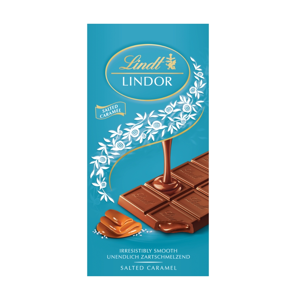 Levně Lindt Lindor Slaný karamel čokoláda 100 g