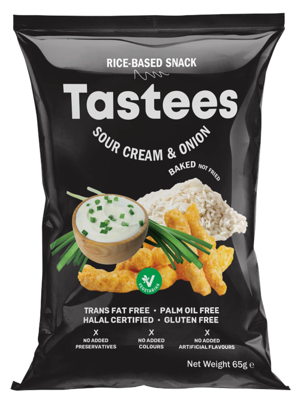 Levně Tastees chipsy Smetana a cibulka 65 g