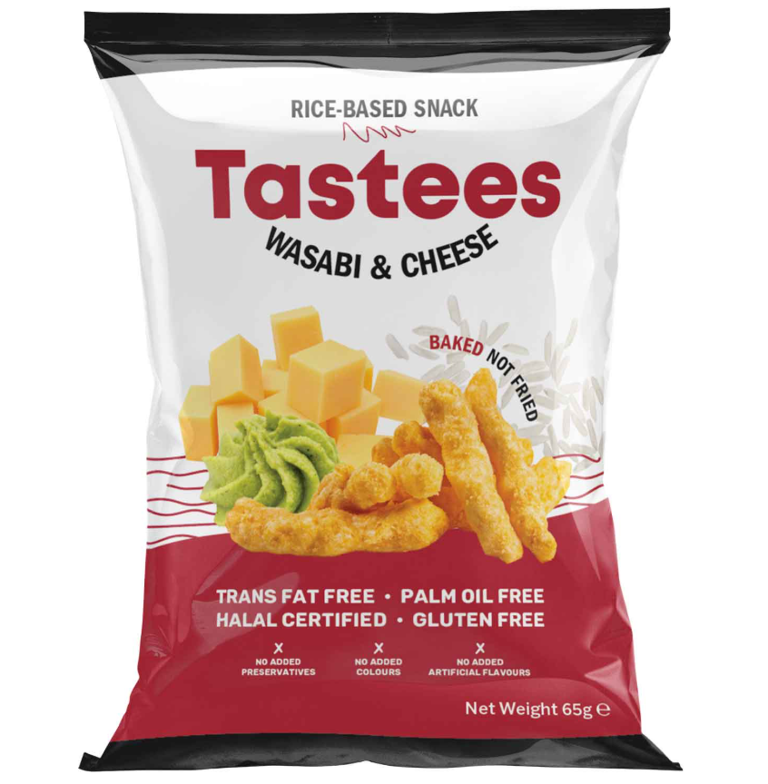 Levně Tastees chipsy Wasabi a sýr 65 g