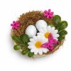 Slámový velikonoční věnec 20B03 13 cm