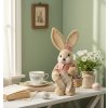 Slámový Velikonoční zajíc holka XY24W34C-1 33 cm