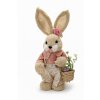 Slámový Velikonoční zajíc holka XY24W34C-1 33 cm