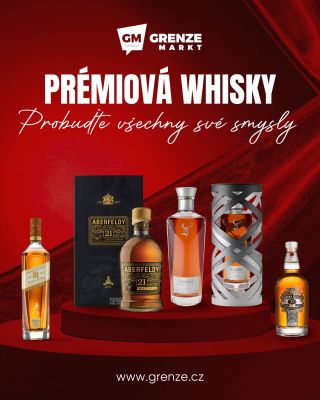 🥃 PRÉMIOVÁ WHISKY - PROBUĎTE VŠECHNY SVÉ SMYSLY V Grenze Markt najdete exkluzivní kolekci prestižních značek whisky, které...