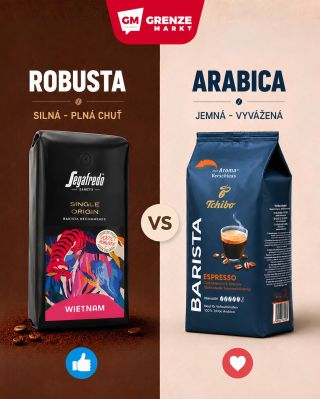 ☕️ ARABICA, NEBO ROBUSTA – KTERÁ KÁVA JE TA VAŠE? Milovníci Robusty nedají dopustit na výraznou, plnou chuť a pořádnou...