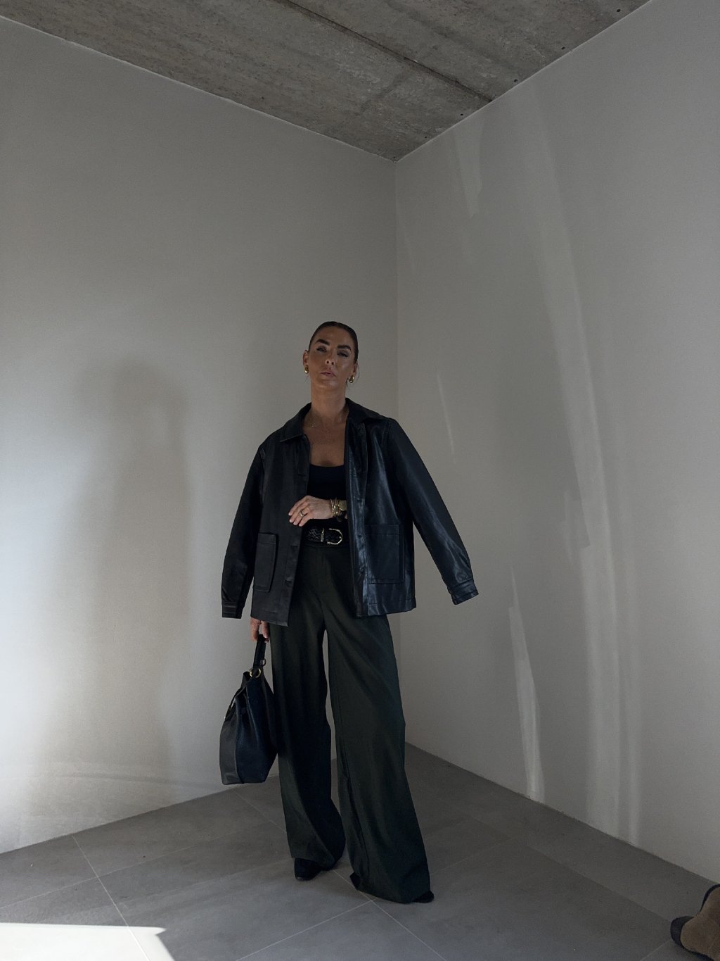 ŠIROKÉ KALHOTY dark green