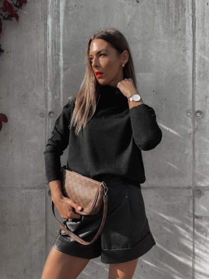 OVERSIZED ROLÁK S PODÍLEM KAŠMÍRU black