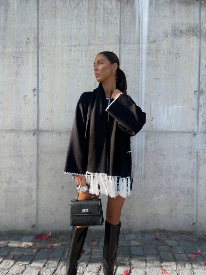 PREMIUM - ELEGANTNÍ KABÁTEK + ŠÁLA black