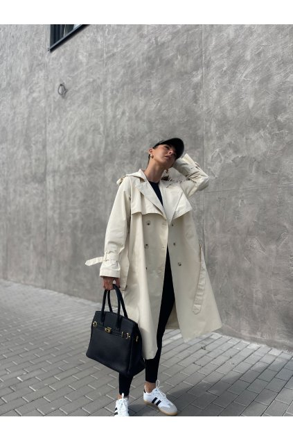 OVERSIZED TRENCH COAT cream