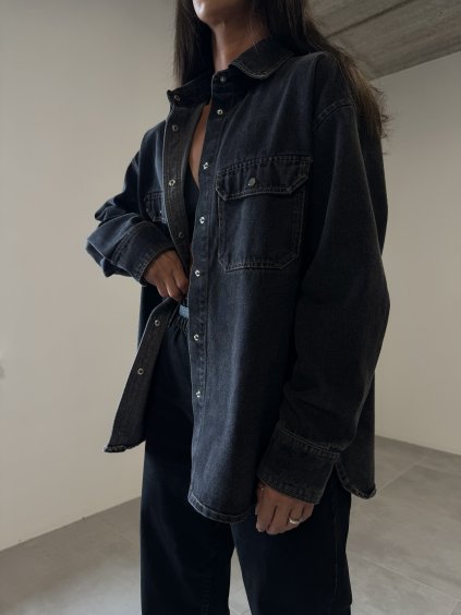 DENIM KOŠILE/BUNDA off black