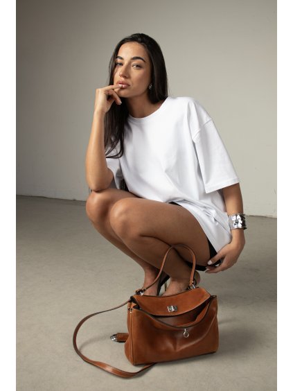 BAVLNĚNÉ TRIČKO heavy cotton - oversized white