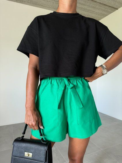 ŠORTKY PAPER BAG green