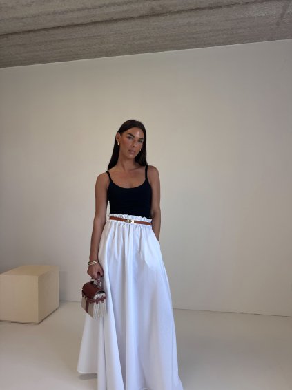 MAXI SUKNĚ white