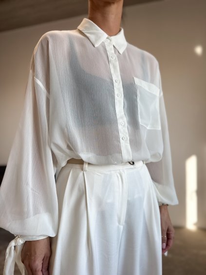 TRANSPARENTNÍ KOŠILE white