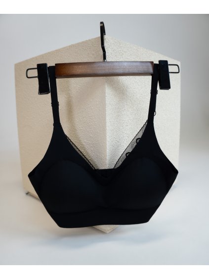 PODPRSENKA BEZ KOSTIC S TYLEM  black V42002