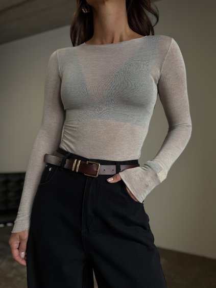 SOFT TRIČKO S PODÍLEM KAŠMÍRU beige