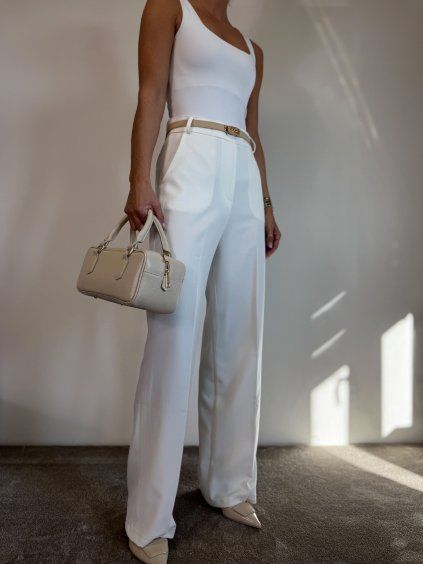 ELEGANTNÍ KALHOTY white