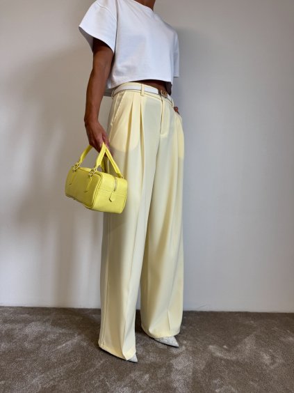ŠIROKÉ KALHOTY pastel yellow