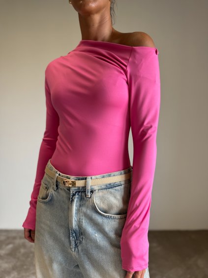 TOP S ŘASENÍM pink