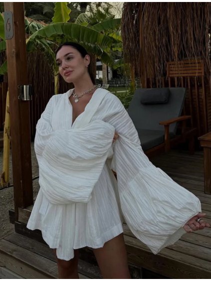 KOMPLET Z MADEIRA KRAJKY - ŠORTKY + KOŠILE