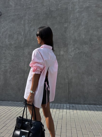 OVERSIZED KOŠILE S ROZPARKEM NA ZÁDECH pink