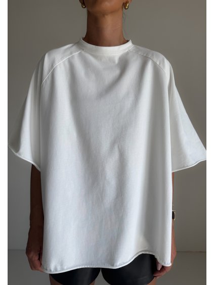 BOXY TRIKO - heavy cotton - white