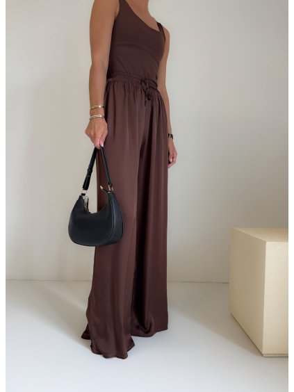 KALHOTY S HEDVÁBÍM brown - na vysoké postavy