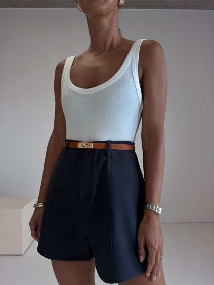 ŠORTKY S VYSOKÝM PASEM navy