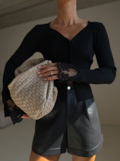 KOŽENKOVÉ ŠORTKY black