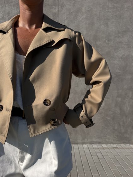 TRENCH COAT S PATENTEM beige