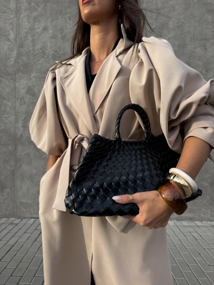 TRENCH COAT S NABÍRANÝM RUKÁVEM nude