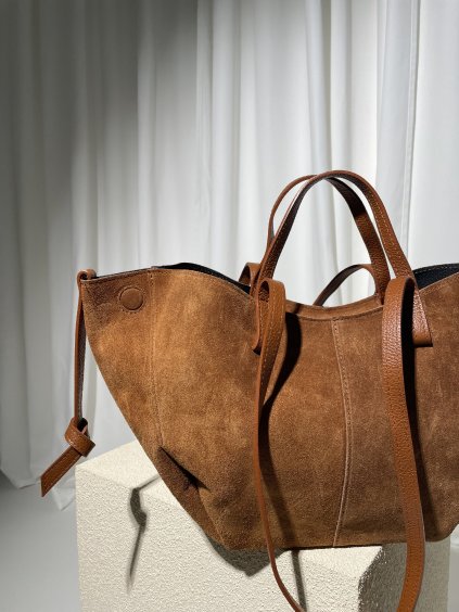 SHOPPER BAG SEMIŠOVÁ MEDIUM camel