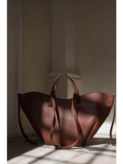 KOŽENÁ SHOPPER BAG MEDIUM brown
