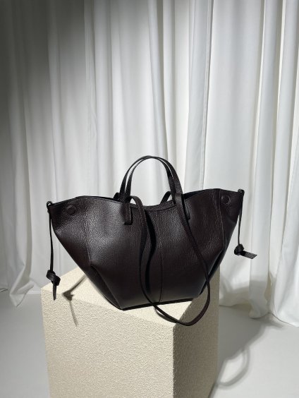 KOŽENÁ SHOPPER BAG MEDIUM choco