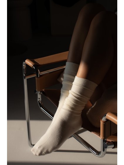 HLADKÉ PODKOLENKY S KAŠMÍREM off white