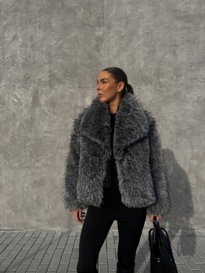 MELÍROVANÝ KOŽÍŠEK grey