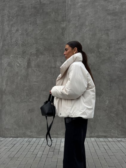 PUFF BUNDA S VELKÝM LÍMCEM cream