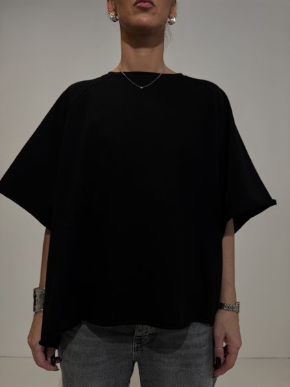 BOXY TRIKO - heavy cotton black