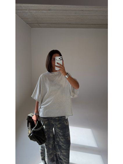 BOXY TRIKO - heavy cotton grey