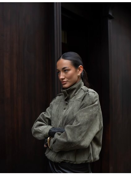 SEMIŠOVÝ BOMBER khaki