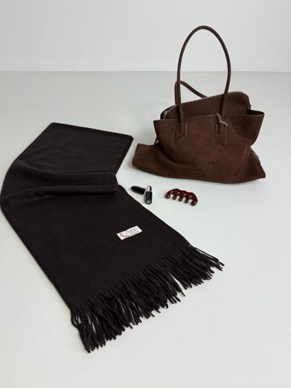 ŠÁLA S PODÍLEM KAŠMÍRU dark brown