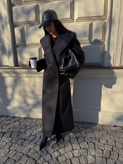 PREMIUM DLOUHÝ KABÁT black