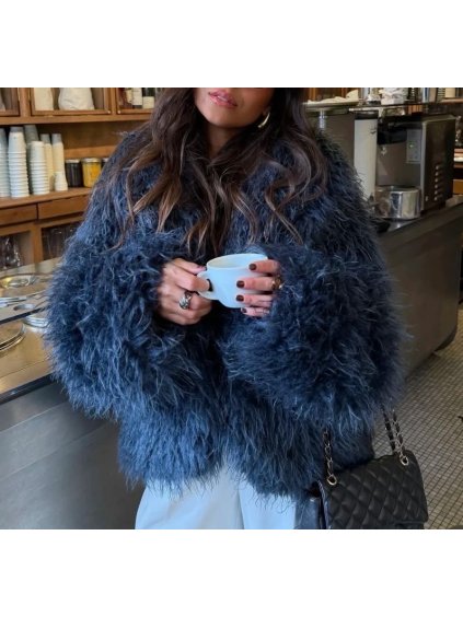 KRÁTKÝ KOŽÍŠEK dark blue