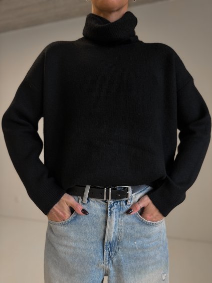 OVERSIZED ROLÁK S PODÍLEM KAŠMÍRU black