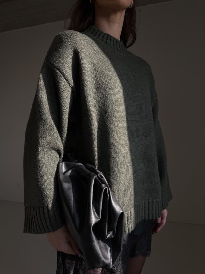 SVETR SE ŠIROKÝMI RUKÁVY khaki