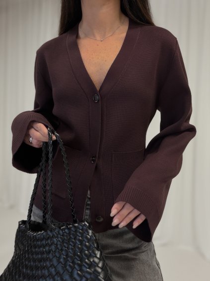 CARDIGAN S KAPSAMI brown