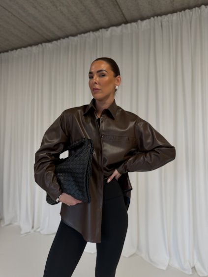 KOŽENKOVÁ KOŠILE brown