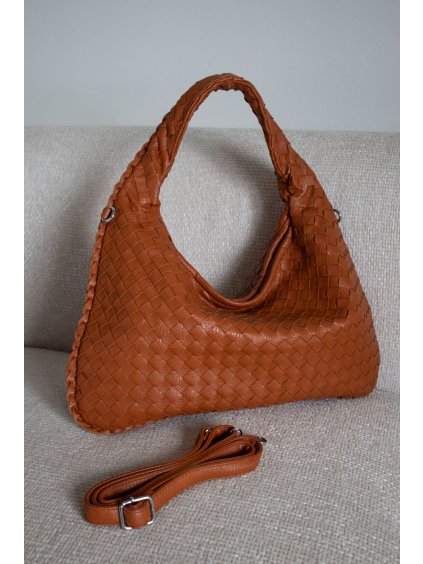 PROPLÉTANÁ KABELKA PŘES RAMENO camel